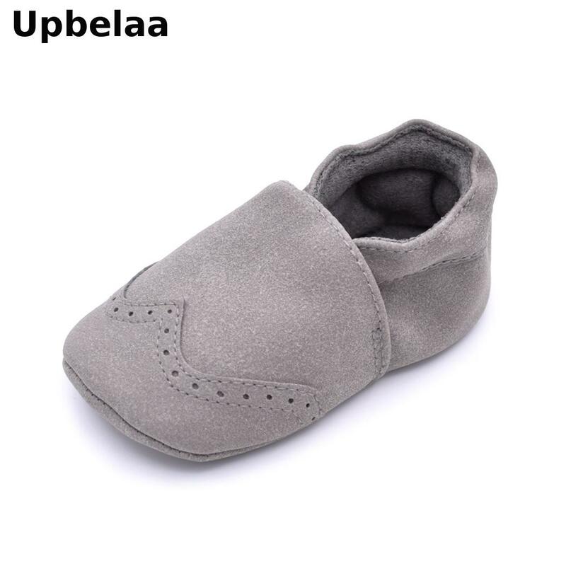รองเท้าเด็กทารกเด็กวัยหัดเดินเด็กทารกรองเท้าเด็กแรกเกิด Soft Sole First Walker รองเท้าหนังนิ่มคุณภาพสูง Nubuck หนัง0-18M