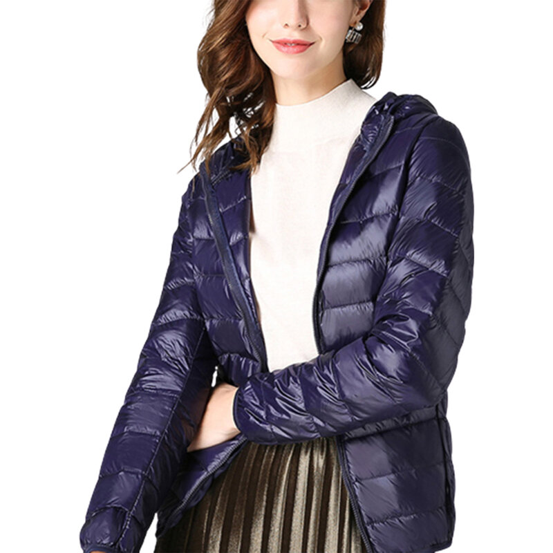 Женская зимняя плюшевая куртка с капюшоном и воротником-стойкой