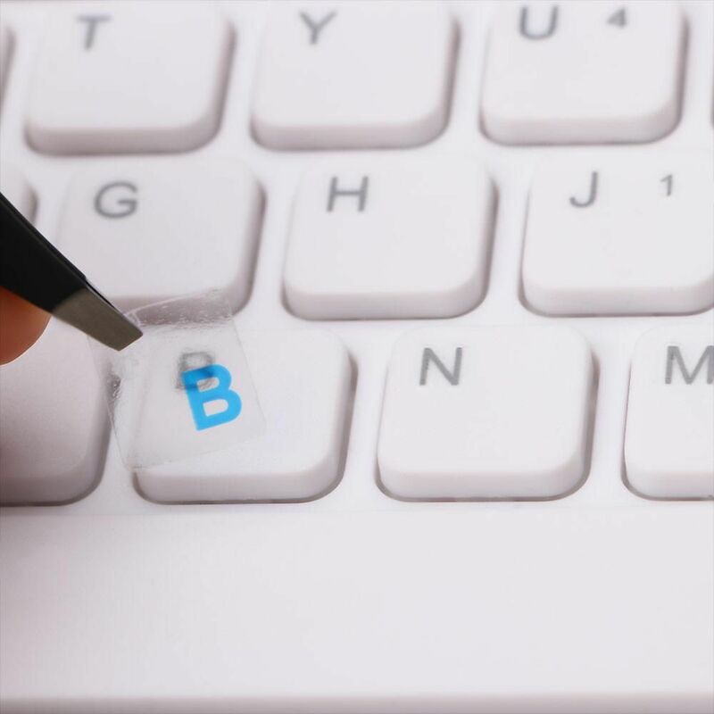 Stiker pelindung Keyboard lembut, stiker pelindung Keyboard lembut, anti debu, anti selip, tahan aus, PVC huruf Rusia transparan untuk Laptop PC