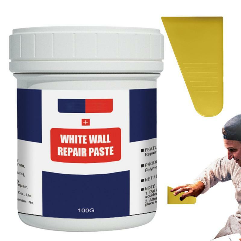 Kit de Pasta de Reparação Doméstica com Raspador, Creme Tile Grout Mending Agent, Descamação de Paredes, Colar com raspador