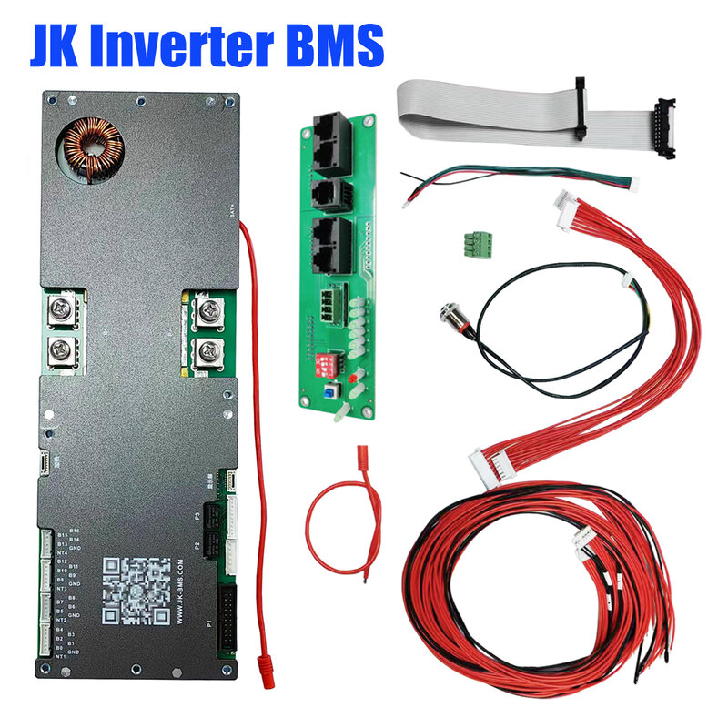 JK inversor BMS 16S, 48V, lifepo4, Jikong Smart 2A, Balance activo 8S, 16S, 100A, 150A, 200A, 24V, CAN, RS485, RS232, BT, paquete de batería para acampar