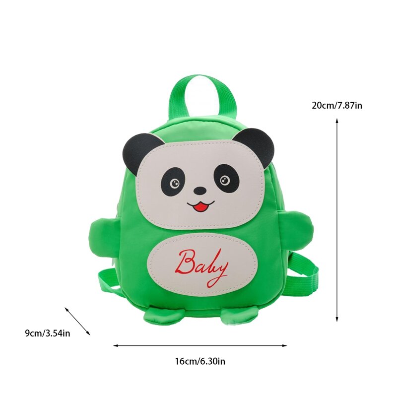 Ransel Anak-anak Tas Sekolah TK Balita Prasekolah Perjalanan Panda Katak Kartun Tas Sekolah dengan Sabuk Dapat Disesuaikan Antihilang