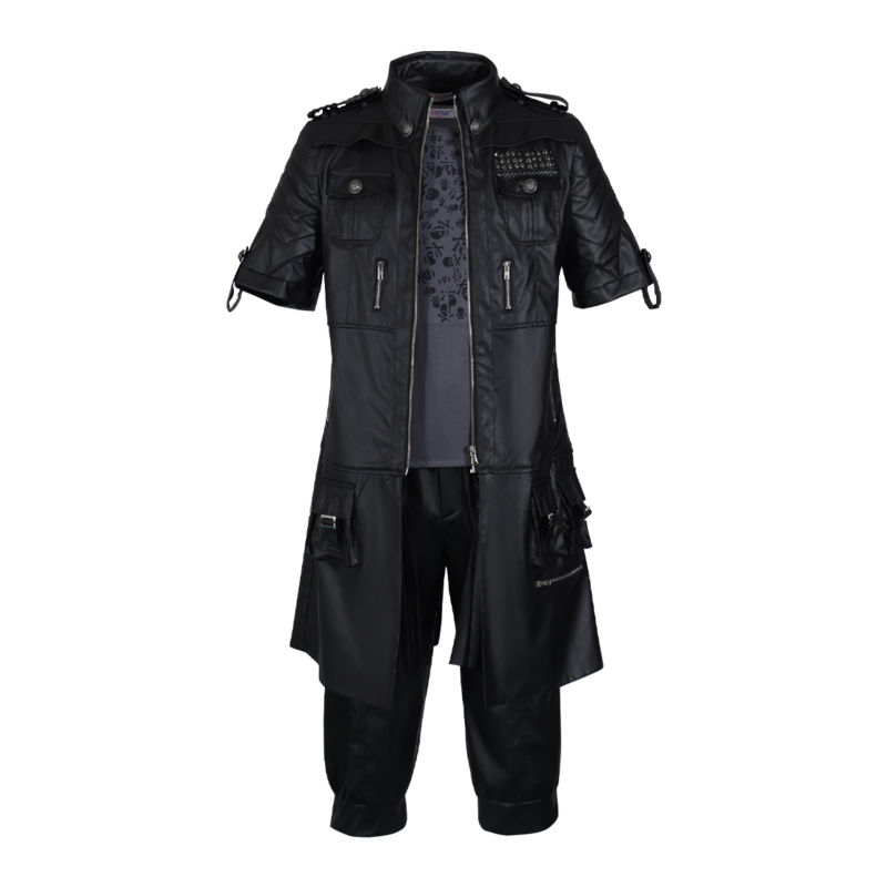 Anime Outfit Final Fantasy XV Noctis Lucis Caelum Cosplay Uniform Leather Costume Tshirt Set Mens Womens Suit Halloween Outfit