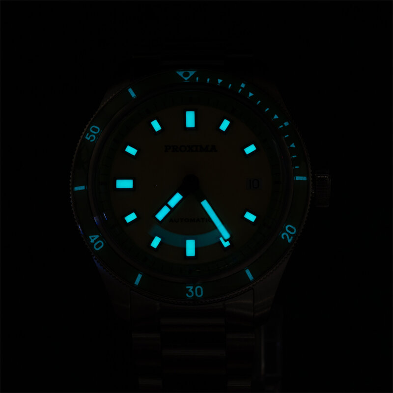 Proxima PX1703-1A relógios mecânicos para homens, abacate Dial PT5000, relógio automático, Sapphire, relógios esportivos impermeáveis, 39mm, novo, 2024