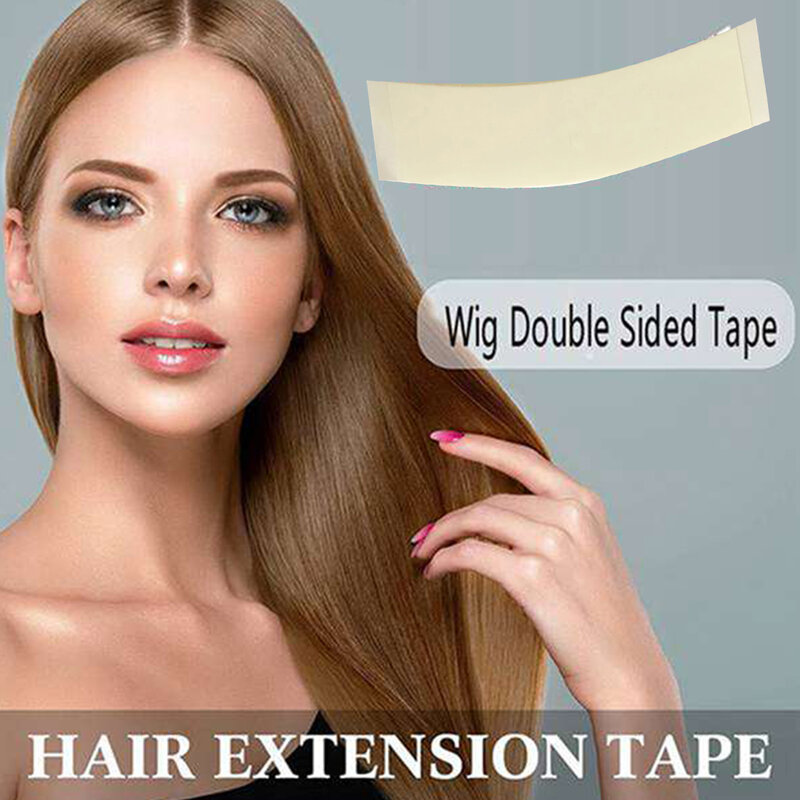 Tiras de extensión de sistema de cabello adhesivo fuerte para peluquín, cinta de doble cara Ultra sujeta, película de peluca frontal de encaje, 72 piezas por lote