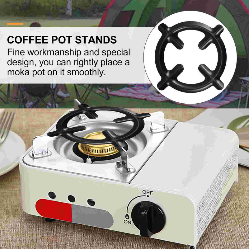 Hornillo eléctrico de 3 piezas para café, sartenes para Espresso, soporte para olla, anillo reductor de Gas, anillos de Metal