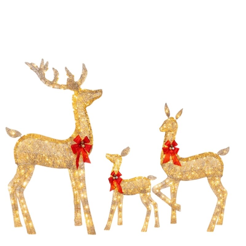 50JC Light-Up Renifer Dekoracja świąteczna LED Christmas Light Deer Outdoor Decor
