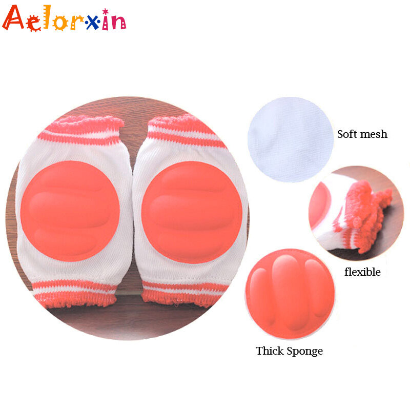 1Pair Cotton Sponge Breathable Toddler Walking Socks Baby Crawling Toddler Knee Cover Sock Children Knee Pads Protection