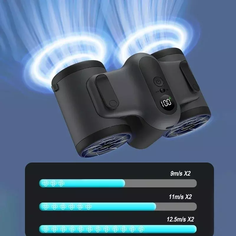 Ventilador de cintura colgante Personal portátil, aire acondicionado de mano con batería de recarga de 10000mAh, Ultra silencioso