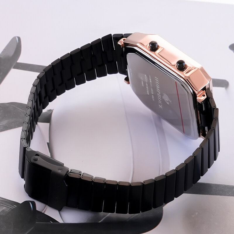 Orologio sportivo impermeabile gobbus per uomo-cronografo cronometro in acciaio inossidabile con Design classico e Display Dual Time