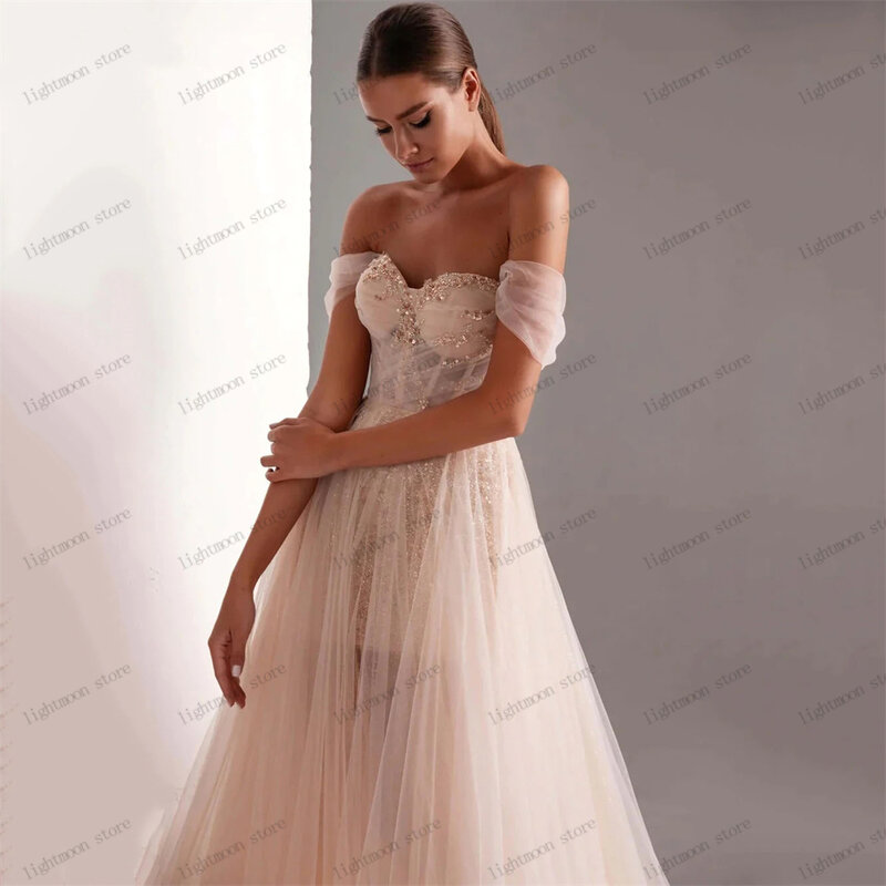 Vintage Evening Dresses A-Line Tulle Tiered Prom Dress Illusion Robes For Formal Party Elegant Sweetheart Vestidos De Gala 2024