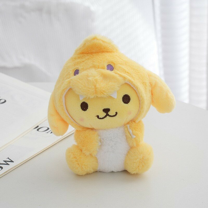 12cm Sanrio Kawaii Anime Plush Toys Doll Kuromi Cinnamoroll Hello Kitty My Melody Soft Stuffed Doll Girl Kids Xmas Gift