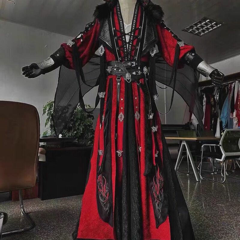 Chinese TV Series TGCF Tian Guan Ci Fu Xie Lian Hua Cheng Cosplay Costume Hua Cheng  Cos Dress Hanfu Full Set
