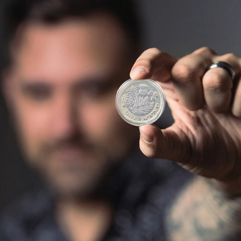 100-częściowe pudełko na monety Uchwyty na monety Organizer do przechowywania monet Kolekcja Mały plastikowy pojemnik ochronny