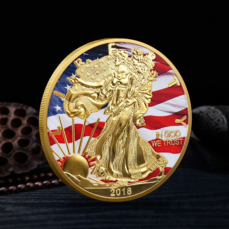 2011-2023 le monete della sfida della statua della libertà degli stati uniti dipinte in America da collezione 1oz Fine regalo di capodanno collezione squisita