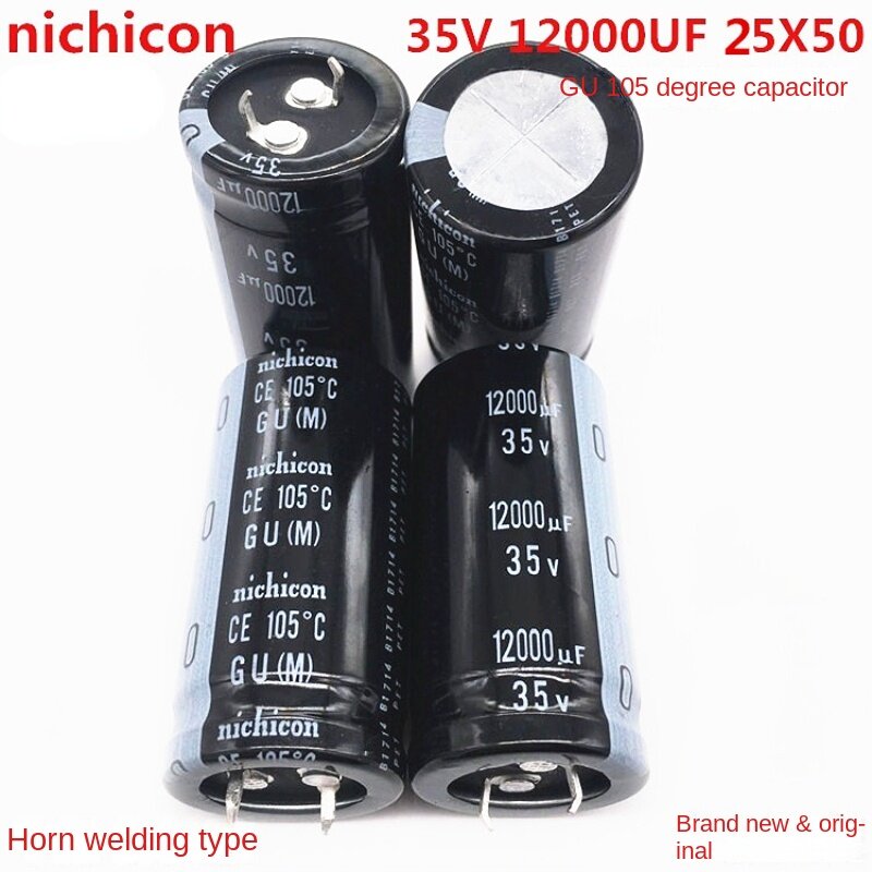 Condensador electrolítico de aluminio nichicon, (1 piezas) 35V12000UF 25X50 12000UF 35V 25*50