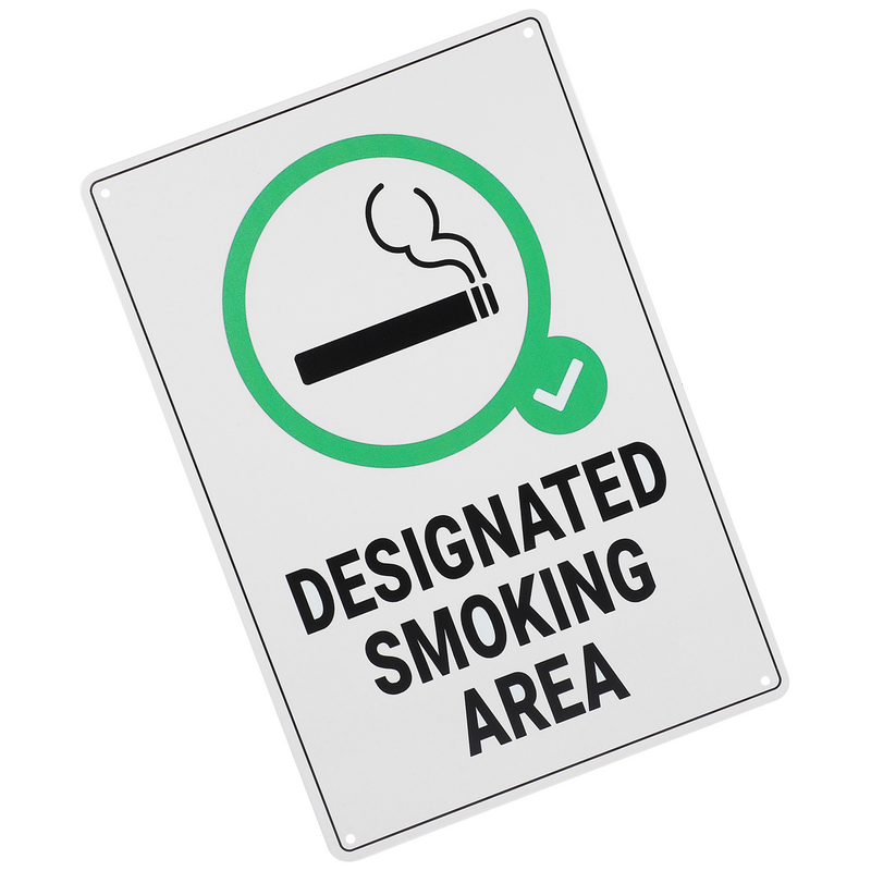 Letrero de área de fumar para el hogar, placa de área de fumar de pared práctica, impresión clara