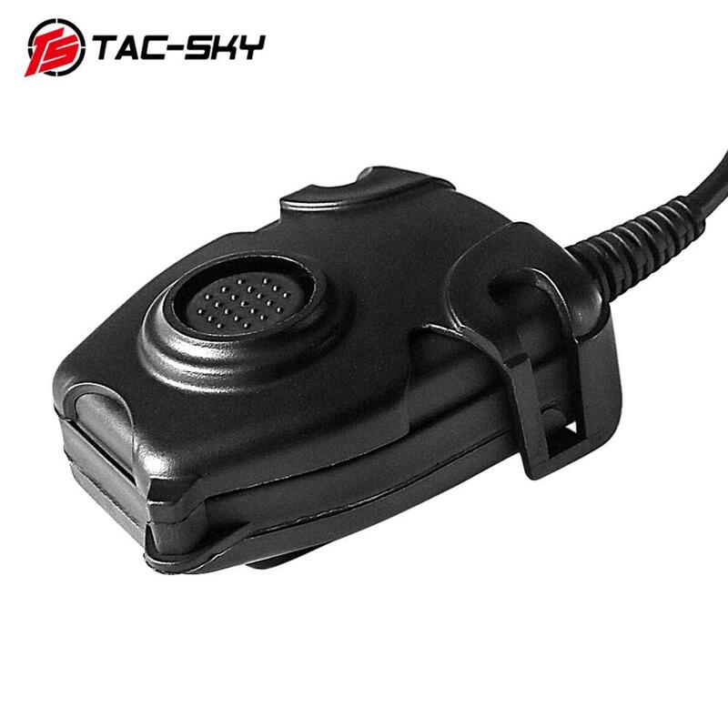 TAC-SKY tático caça airsoft esportes ptt adaptador é adequado para baofeng kenwood plug UV-82 UV-5R fone de ouvido tático ptt