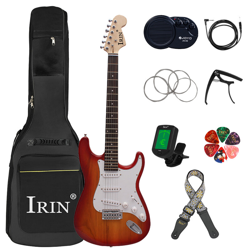 39 Inch ST Electric Guitar 21 Frets 6 Strings Basswood Body Maple Neck Guitar With Bag Speaker Guitar Parts & Accessories