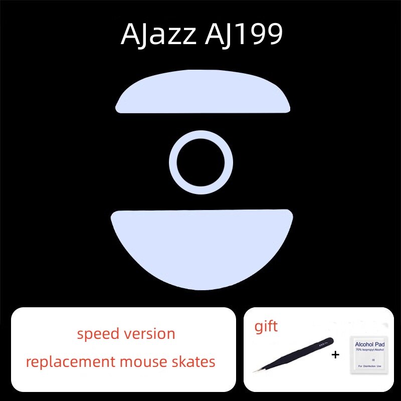 1 jeu de patins de souris pour AJazz mp 199, vitesse de contrôle, pieds de souris, version ICE, souris fœtale