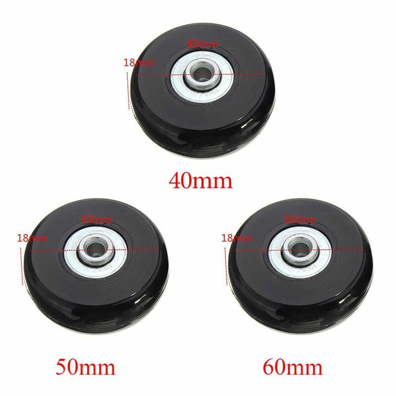 2/4Pc Replace Wheels With Screw For Travel Luggage Suitcase Wheels Axles Repair Kit 40/45/50/60mm Silent Caster Wheel DIY Repair