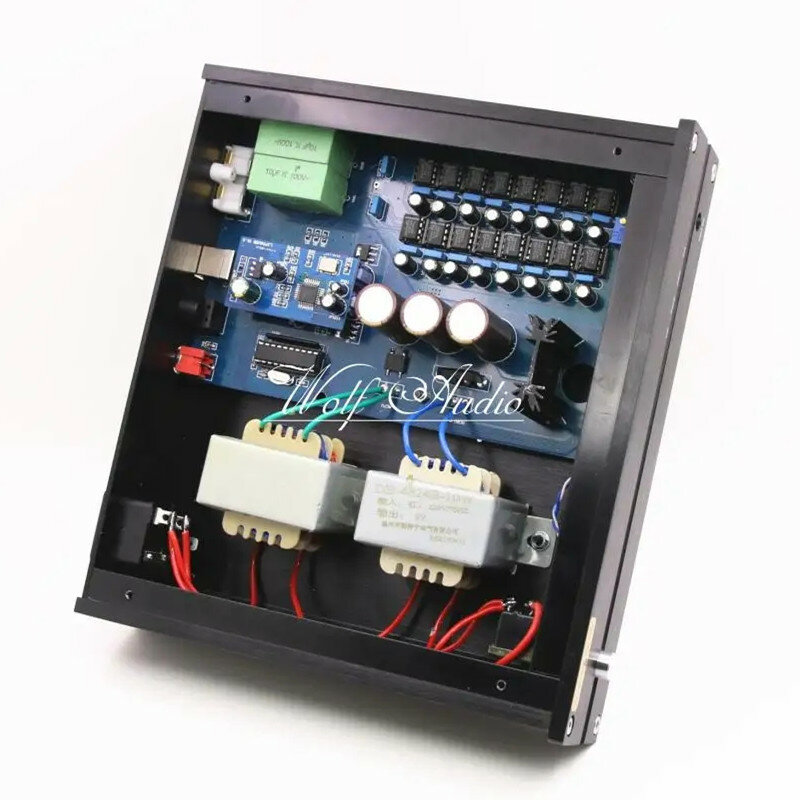 L1543dac 16x Hifi Tda1543 Home Audio Dac Decoder Digitaal Coaxiaal/Glasvezel Usb-Ingang