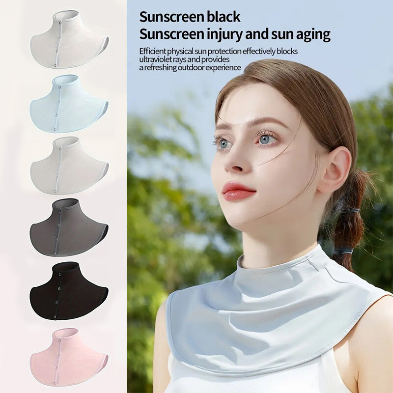 Proteção UV Outdoor Neck Wrap Cover para Mulheres, Sports Sunscreen Bib, Ice Silk, Respirável, Ciclismo, Camping