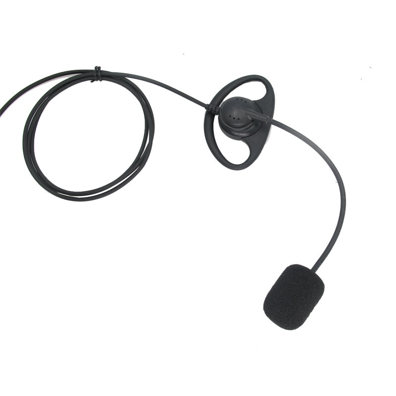 Headset Earpiece mikrofon tipe-d 7.1mm, untuk Radio walkie talkie dua arah
