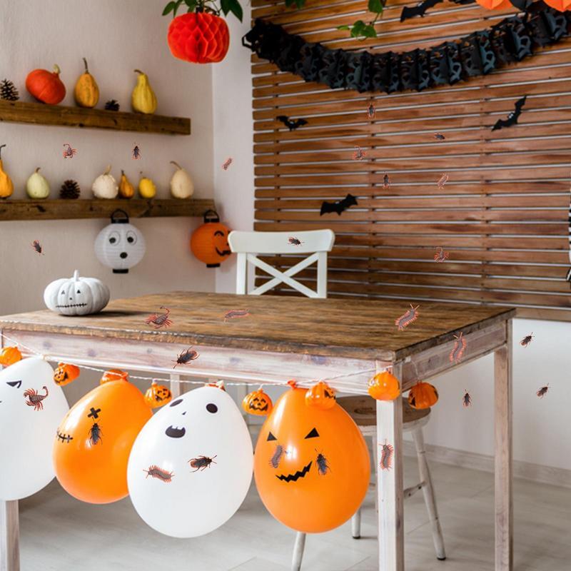 Mainan kecoa, realistis 10 buah mainan lelucon simulasi lelucon Halloween kelabang kalajengking palsu Set mainan Halloween