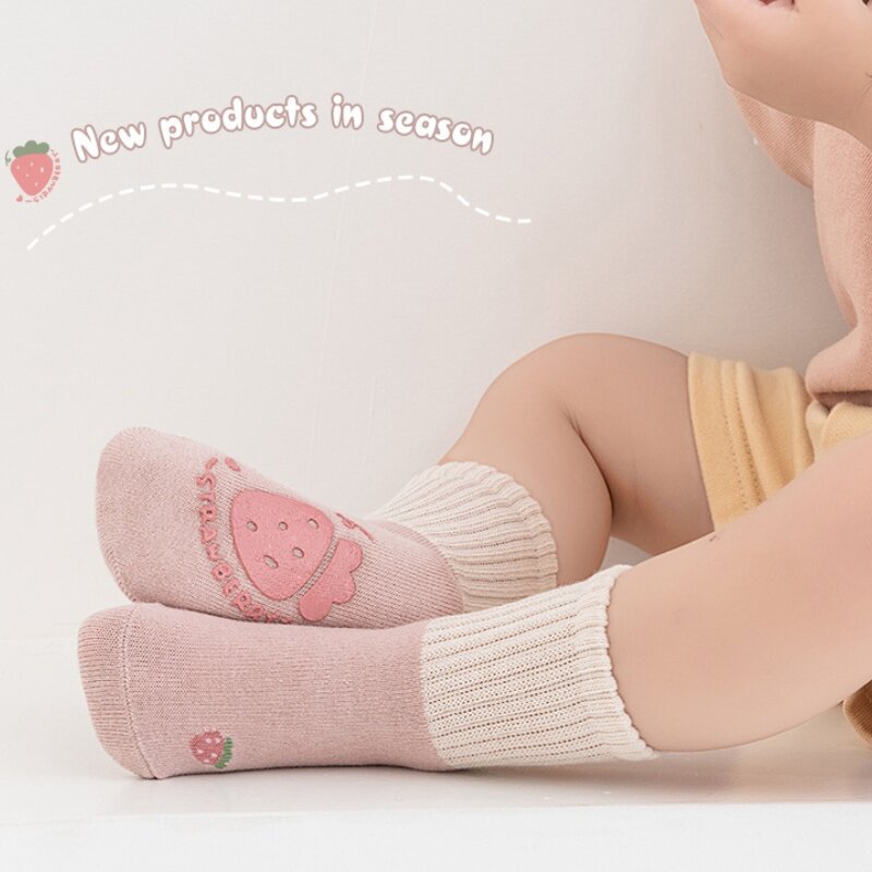 Meias de chão antiderrapantes de bebê, meias fofas de criança, macio, menino, menina, primavera, novo, 2023