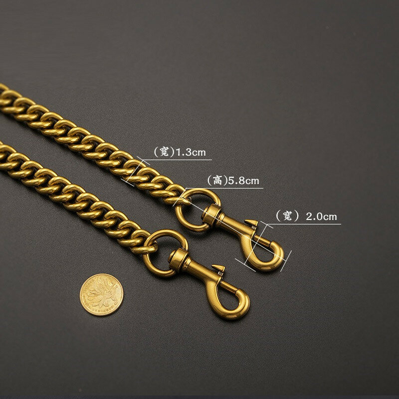 LLavero de hombro de 120cm para mujer, cadena de lujo, bolso de mensajero, correa de repuesto, cadena de Color dorado, accesorios