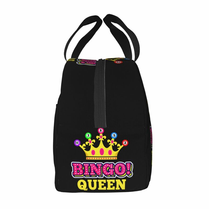 Bingo Queen Lunch Box Women Waterproof Thermal Cooler Food Insulated Lunch Bag Office Work Resuable Picnic Tote Bags
