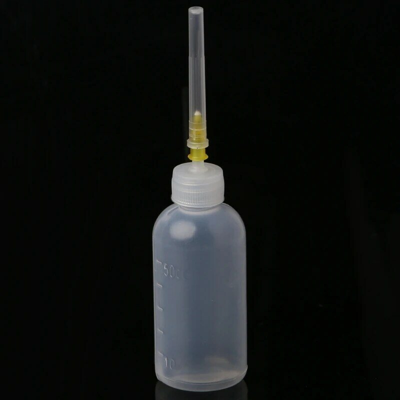 Легкая бутылка-дозатор емкостью 50 мл, подходящая для загрузки клеев/клеев/силиконов/жидкостей и масел.