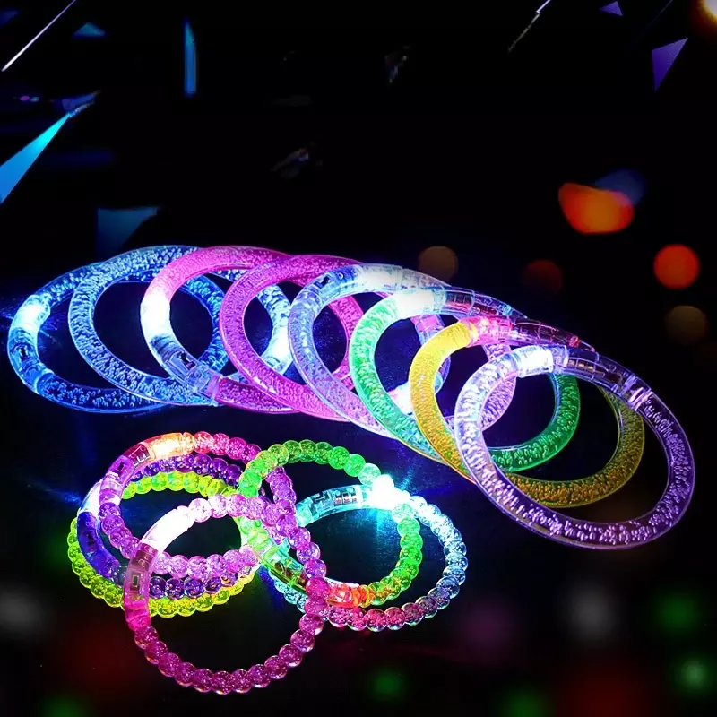 1/10 Pcs Party เสื้อยืดลายสามมิติ Glow Sticks อะคริลิคสร้อยข้อมือสร้อยคอ Neon สำหรับงานแต่งงาน Glow Sticks ที่มีสีสัน Glow Stick