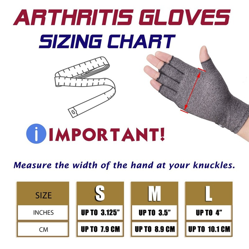 1 paio di guanti per l'artrite a compressione supporto per il polso in cotone per alleviare il dolore articolare tutore per le mani donna uomo braccialetto per terapia