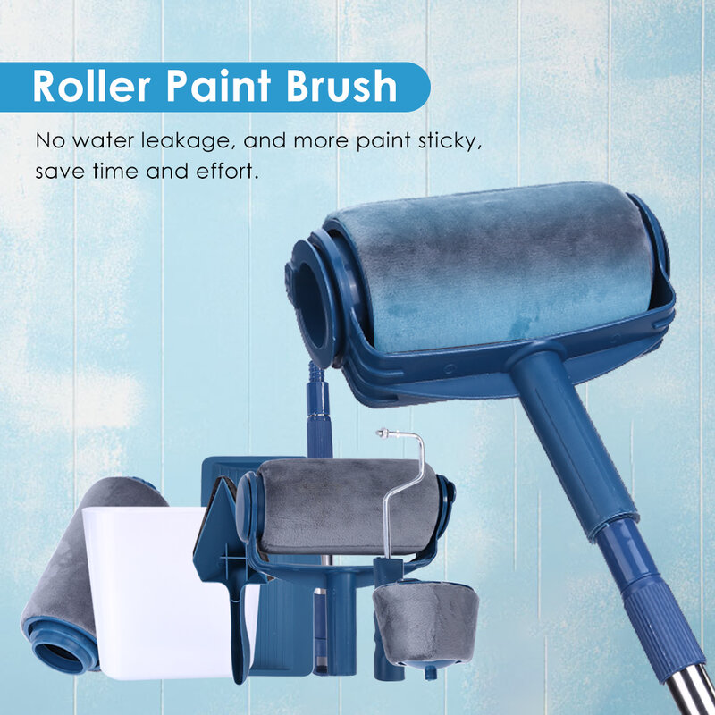 Pintura Roller Brush Set para uso doméstico, Escovas de canto, Parede decorativa, Ferramenta de pintura Pro DIY, Handle Tool