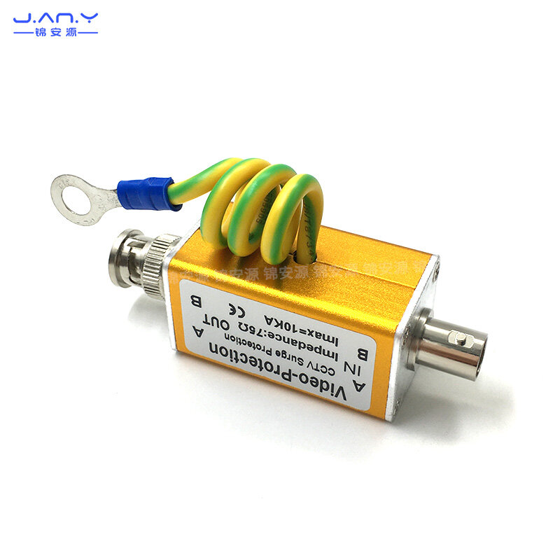 Single channel BNC video lightning arrester Coaxial HD signal surge protector Q9 head monitoring surge protection