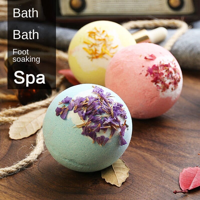 Сетчатая губка с жареным шариком Loofah, Женская соль для ванны, соль для ванны, для мытья ног, сушеный цветок, шар для ванны с пузырьками