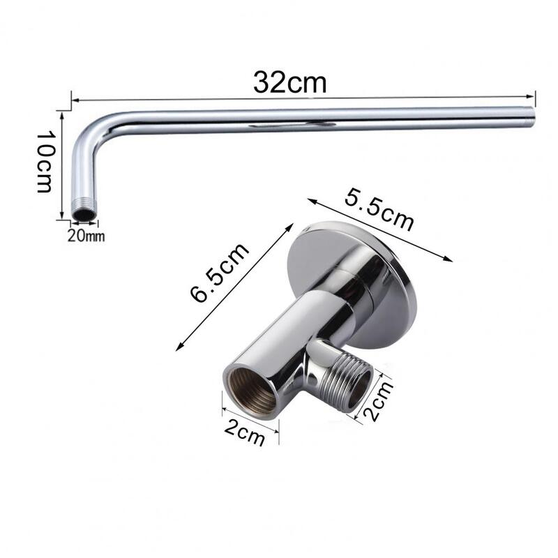 Stainless Steel Mount Base Extension Pipe Arm Bathroom Shower Head Base Wall Mounted Shower Head Mount Rack Shower Head Holder