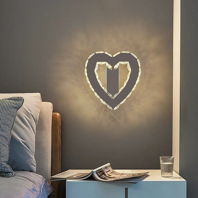 Lámpara de pared Led creativa, candelabro de cristal moderno para mesita de noche, pasillo, sala de estar, accesorios de decoración de pared minimalistas
