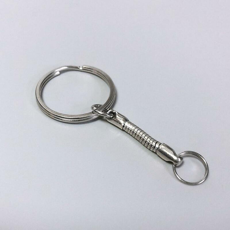 1 buah gantungan kunci ular cincin rantai gesper untuk DIY pembuatan perhiasan aksesoris antihilang U Disk USB Flash Drive rantai gantung