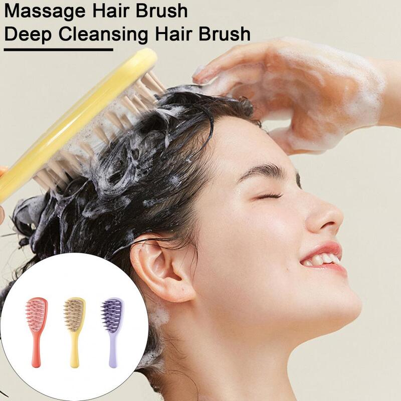 22cm Massage Hair Brush Long Handle Soft Bristles Handheld Scalp Massager Men Women Shampoo Hair Detangling Comb Styling Tools