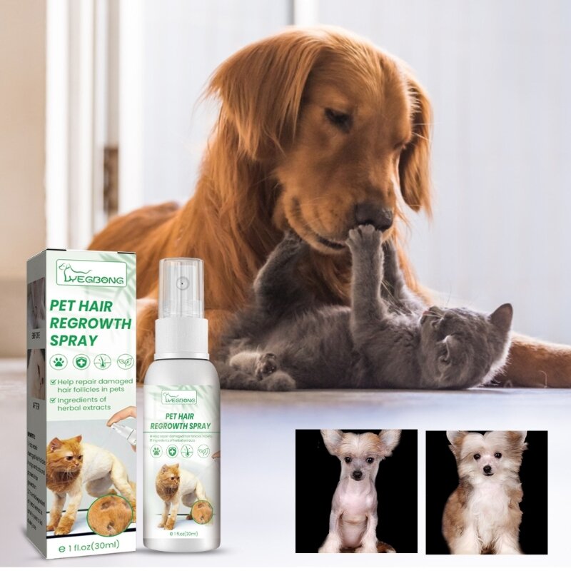 Dog Body Skin Coat Health Liquid Supplements Pet Hair Loss Treatments Promote Hair Production for Dogs Cats 1fl.oz