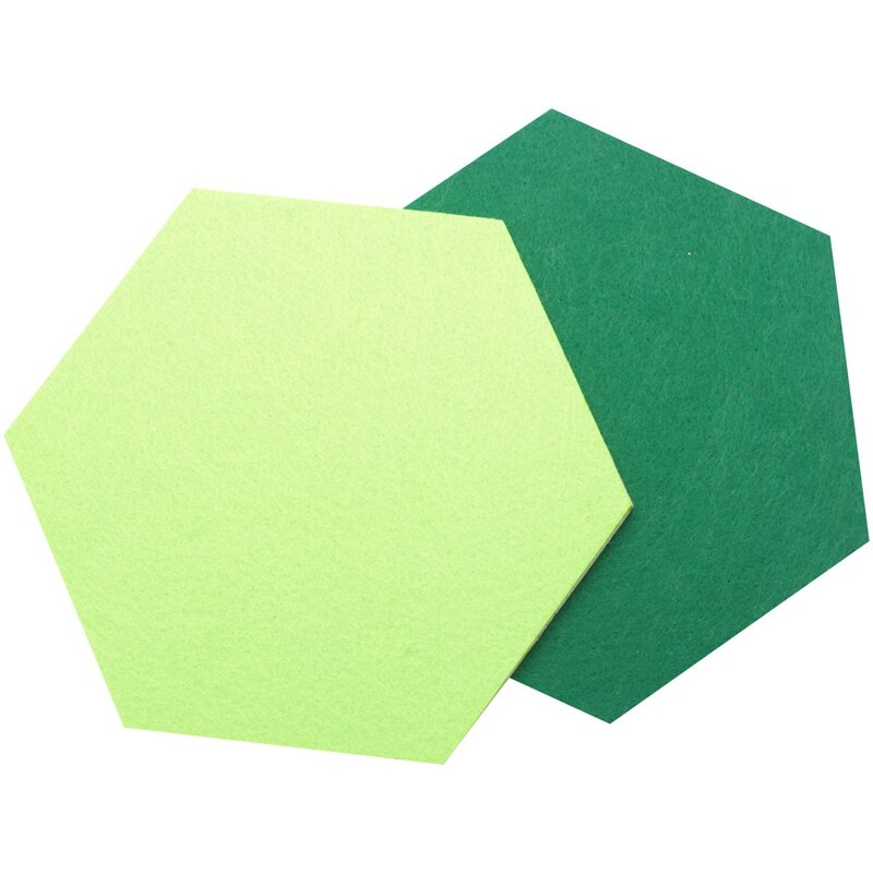 6 pak Hexagon kain tebal papan Pin merekat sendiri Memo buletin foto papan gabus busa warna-warni dinding ubin dekoratif dengan 6 Pin tekan