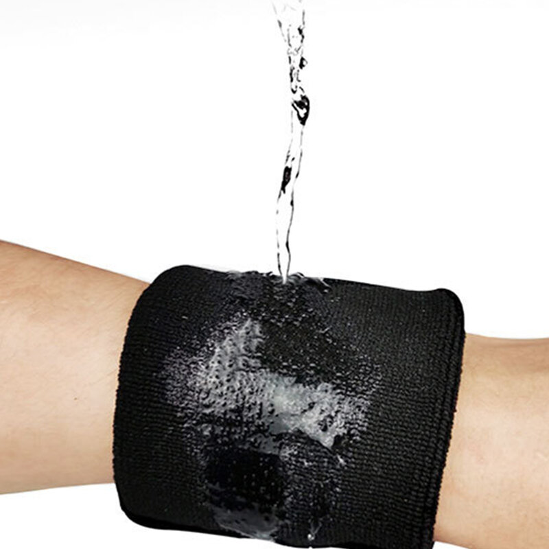 Cotton Fitness Run Sweatband Gym Wristband Sport Bracers asciugamano per il sudore fascia di supporto per il polso polsino cinturino protettivo per la protezione del polso da Tennis