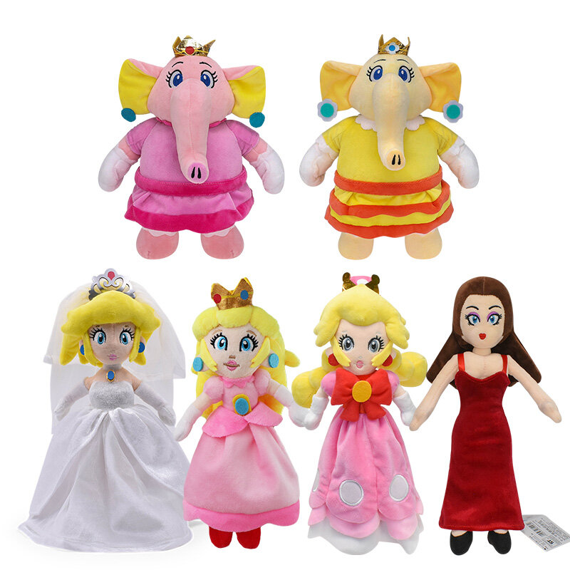 Mainan boneka mewah Mario Peach putri boneka lucu kartun boneka lucu hadiah ulang tahun Natal untuk koleksi anak-anak