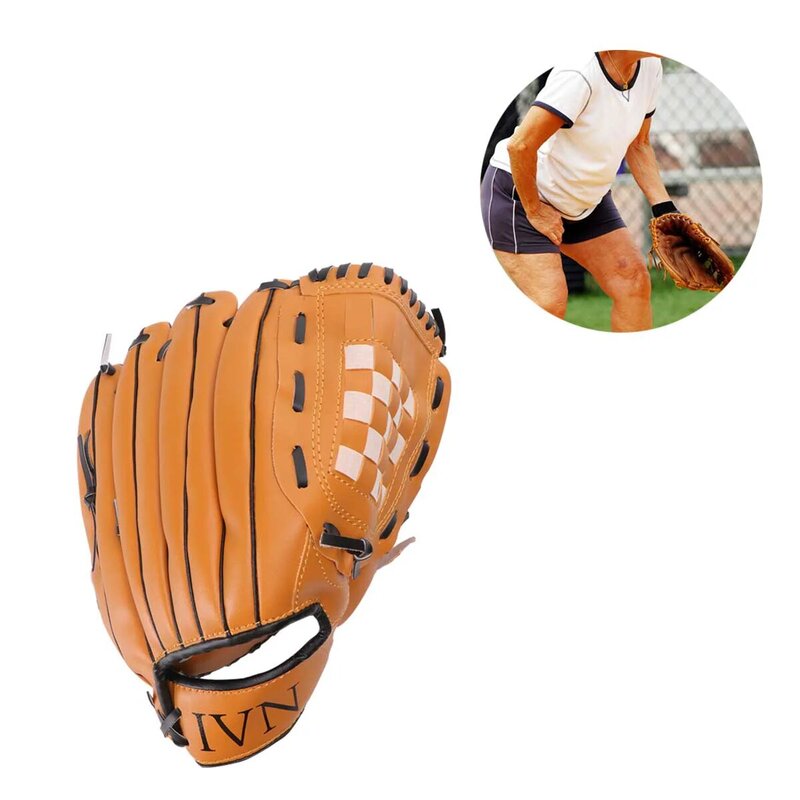 12.5-inch Softball Baseball Left Hand Glove for Outdoor Team Sports (Yellow)