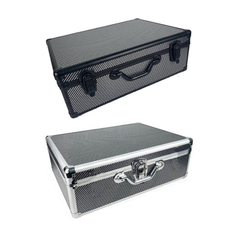 TOP Carbon Fiber Tool Box Aluminum Tool Case Suitcase Equipment Hard Carry Bag Instrument Hard Case Portable Toolbox
