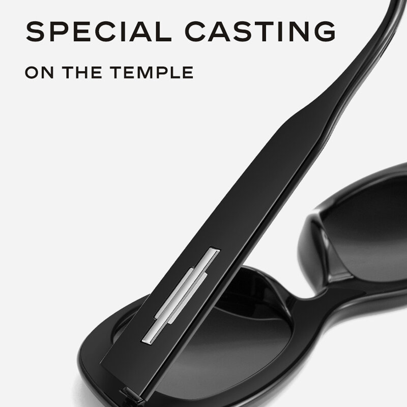 CAPONI Солнечные очки женские поляризационные UV400, модные солнцезащитные аксессуары с антибликовым покрытием, в стиле футуризма, брендовые дизайнерские, CP7549