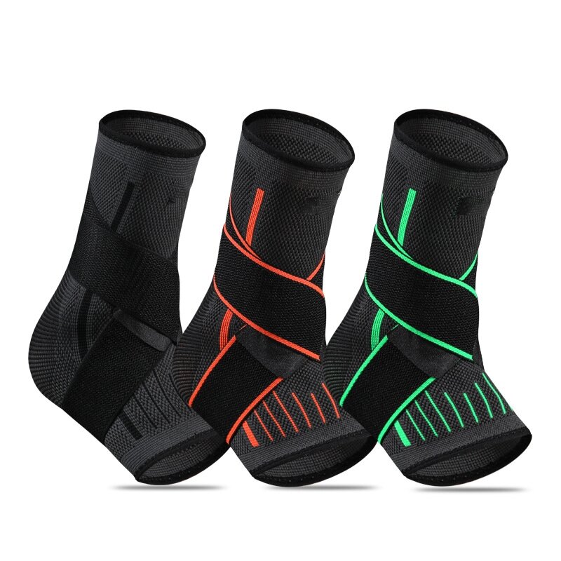 1PC Pressurized Bandage Ankle Support Ankle Brace Protector Foot Strap Elastic Belt Fitness Sports Gym Badminton Accessory
